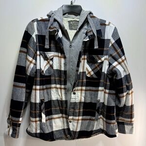 Natural Reflections Plaid Jacket - Black, Gray, Brown